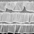 Miniatyrbillede 3 af 7: KLARGAVET LILIAN 2 GARDIN MED STROP 150 X 70 CM HVID