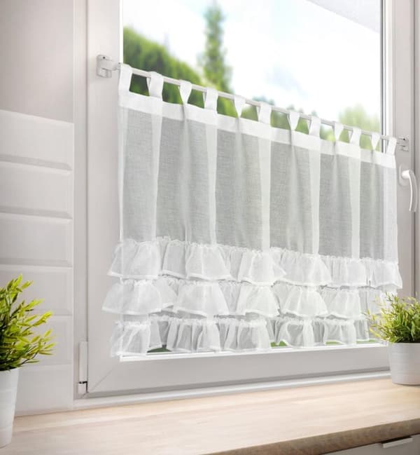 KLARGAVET LILIAN 2 GARDIN MED STROP 150 X 70 CM HVID