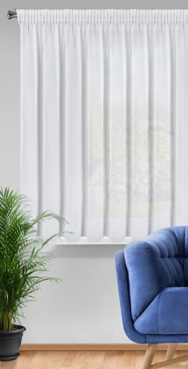 KLARGAVET ARLET GARDIN PÅ TAPE 295 X 160 CM HVID