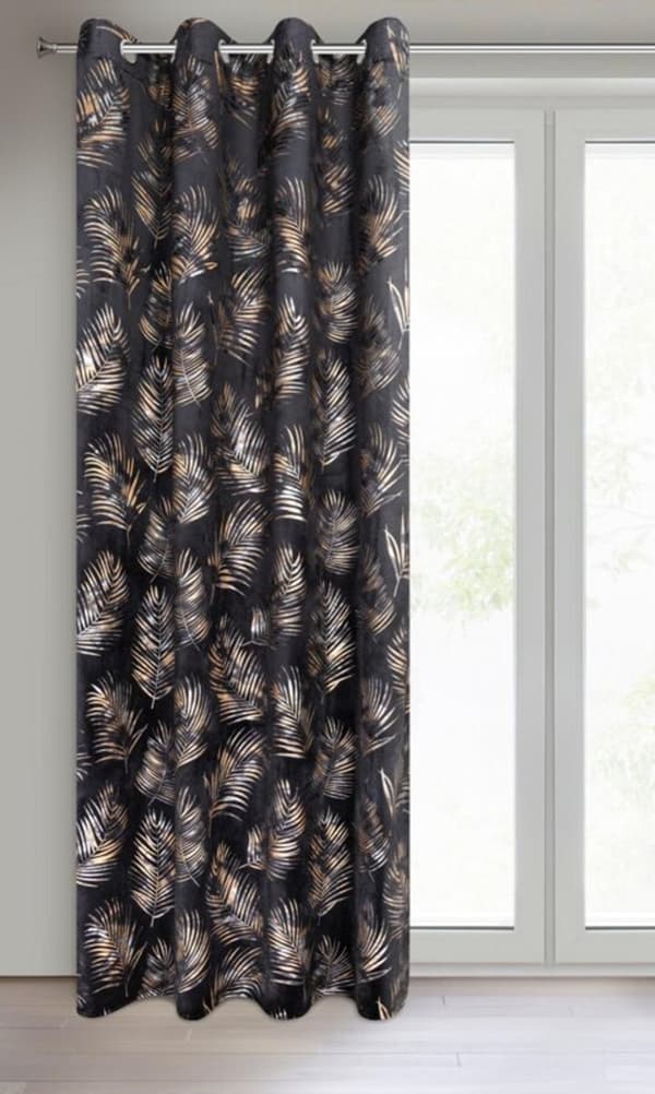 FÄRDIG GARDIN GLORIA2 140 X 250 CM SVART