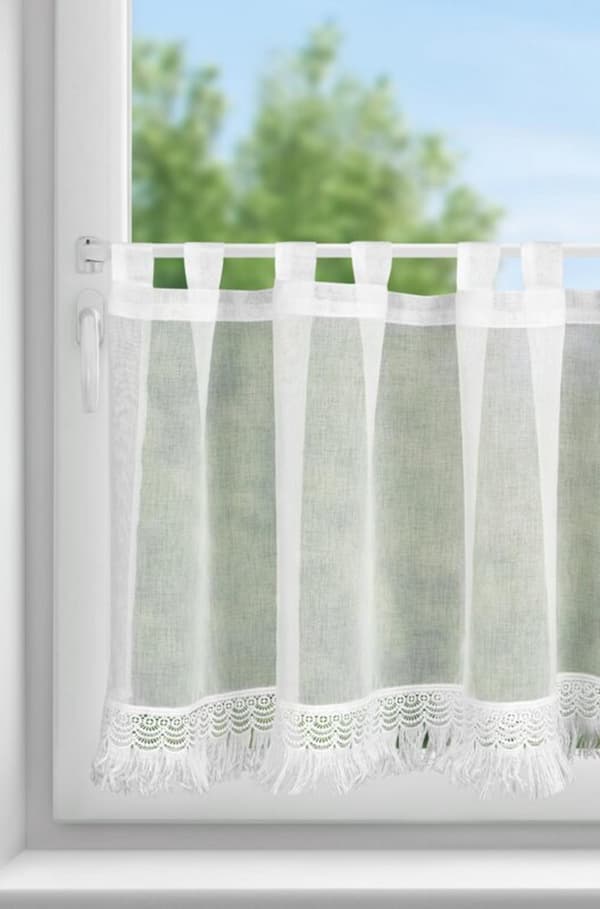 KLARGAVET ROXANA GARDIN MED STROP 60 X 150 CM HVID