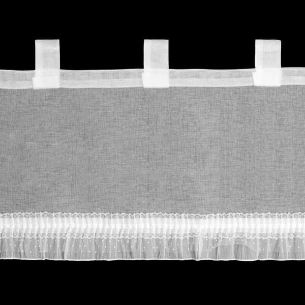 FERDIG LAVET GARDIN MARY MED STROP 60 X 150 CM HVID