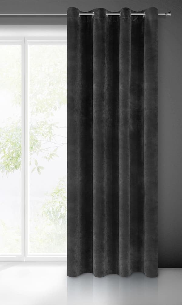 KLARGÅRET GARDINVILLA 140 X 250 CM SORT
