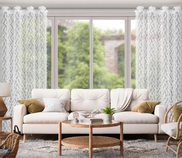 FÄRDIG VICTORIA GARDIN 140 X 250 CM VIT