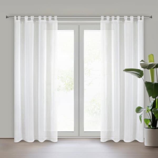 FÄRDIG GARDIN LUCY MED REMM 140 X 250 CM VIT