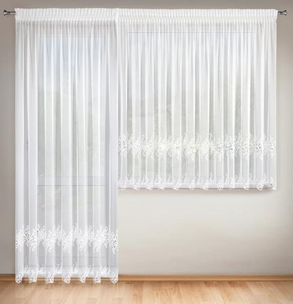 KLARGÅRET GARDIN DEK 400 X 160 CM HVID
