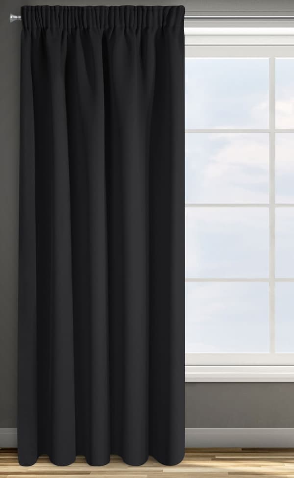 FÄRDIG GARDIN D91 PARISA PÅ TEJP 140 X 270 CM SVART