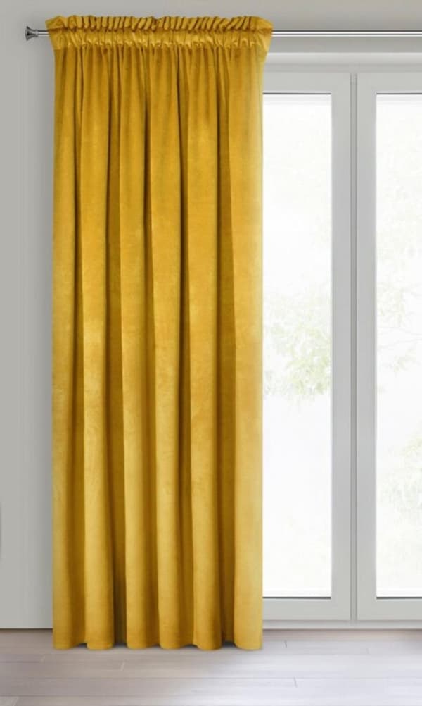 FÄRDIG GARDIN D91 DAG PÅ TEJP 140 X 270 CM SENAP