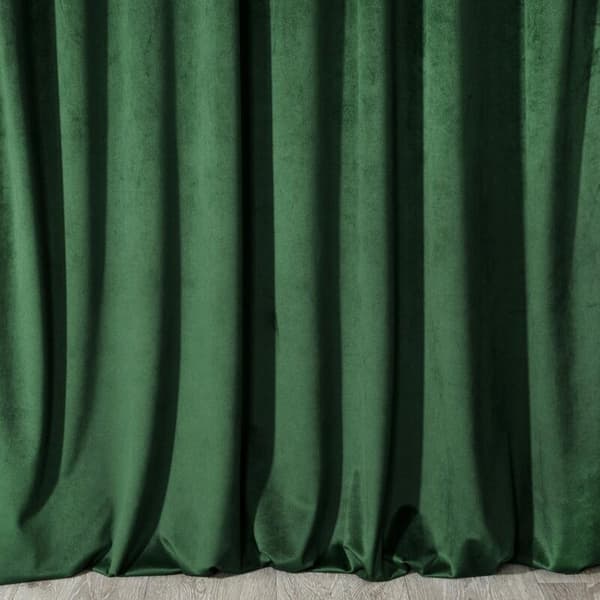 MELANIE KLARGAVET GARDIN PÅ TAPE 140 X 270 CM MØRKEGRØN