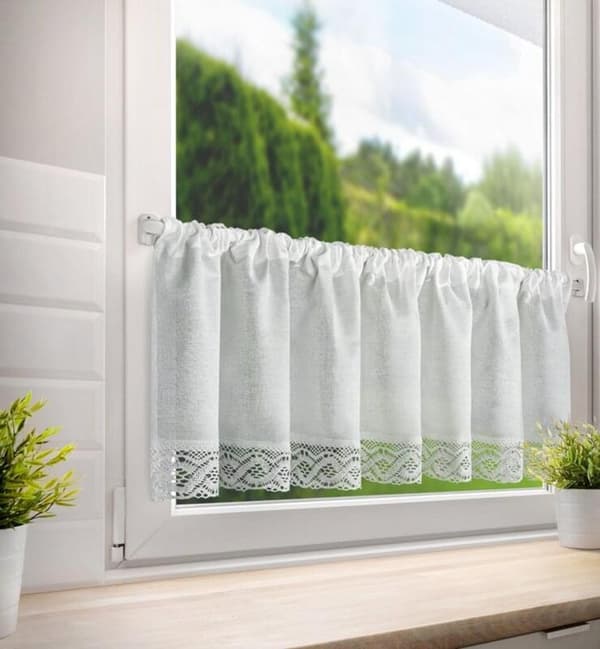 KLARGAVET VINCE-GARDIN PÅ TAPE 150 X 40 CM HVID