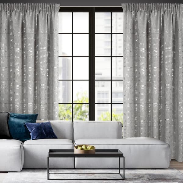 FÄRDIG INES-GARDIN PÅ TEJP 140 X 270 CM SILVER