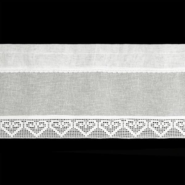 KLARGAVET GABI GARDIN PÅ TAPE 150 X 30 CM CREME