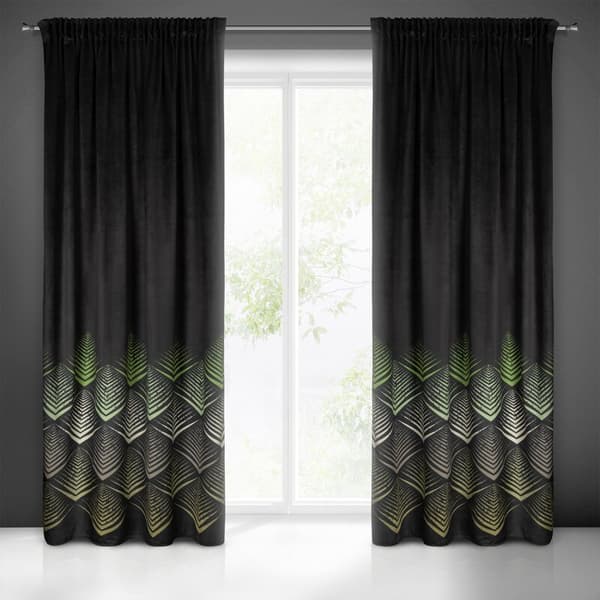 KLARGAVET GARDIN ANGELINA PÅ TAPE 140 X 270 CM SORT