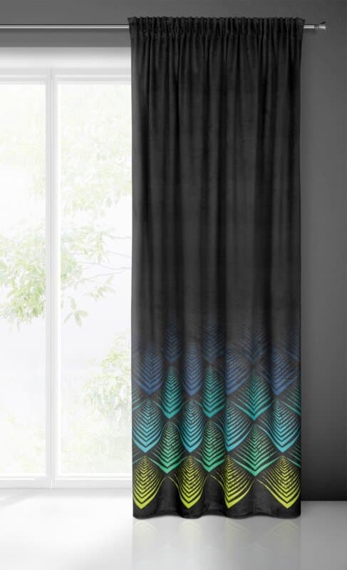 KLARGAVET GARDIN ANGELINA PÅ TAPE 140 X 270 CM SORT