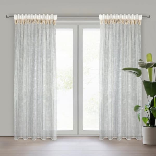 ALANIA KLARGAVET GARDIN PÅ TAPE 140 X 270 CM NATURLIG