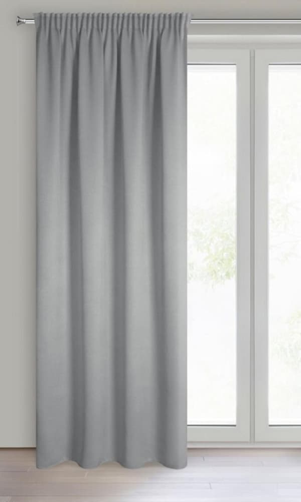 CARLO FÄRDIG GARDIN PÅ TEJP 130 X 300 CM SILVER