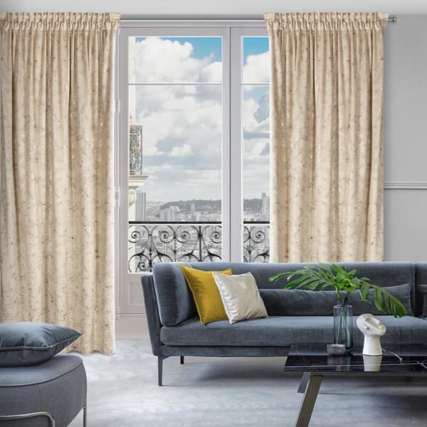 KLARGAVET GARDIN TULIA PÅ TAPE 135 X 270 CM BEIGE