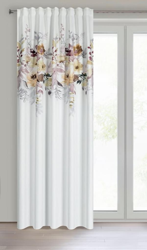 SENDI KLARGAVET GARDIN PÅ TAPE 140 X 270 CM HVID