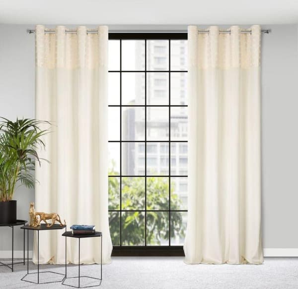 KLARGAVET GARDIN ELEN 140 X 250 CM CREME