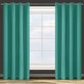 Miniatyrbillede 1 af 8: KLARGAVET GARDIN D91 PARISA 140 X 250 CM TURKIS