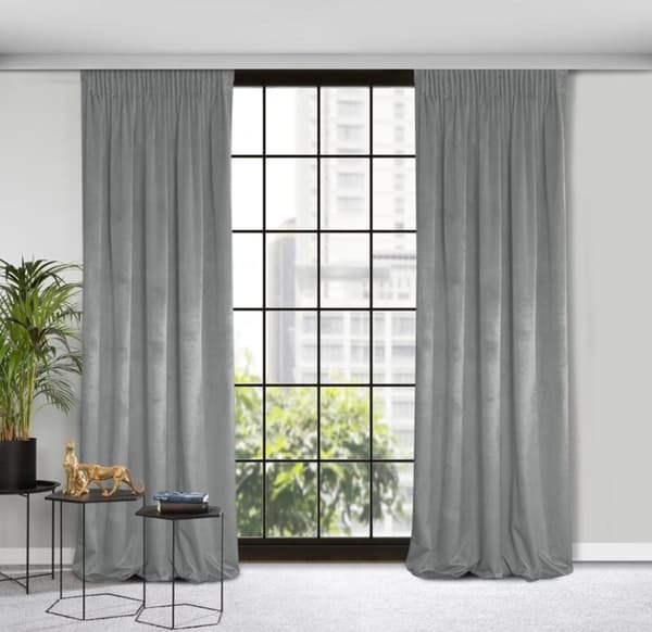 KLARGAVET GARDIN D91 DUG PÅ BÅND 140 X 270 CM SØLV