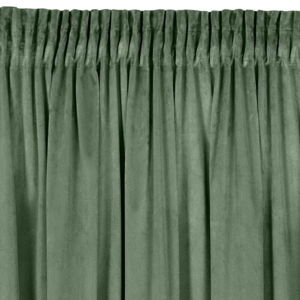 MELANIE KLARGAVET GARDINER PÅ TAPE 140 X 270 CM MØRK MYNTE