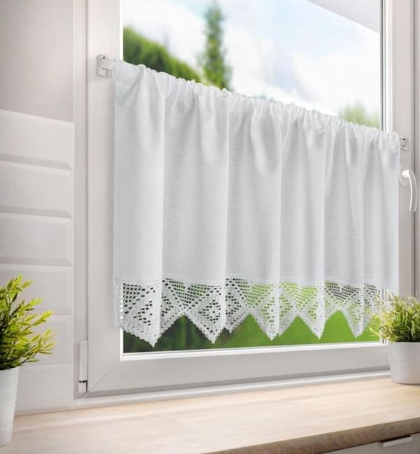 KLARGAVET GARDIN ISAAC PÅ TAPE 150 X 60 CM HVID