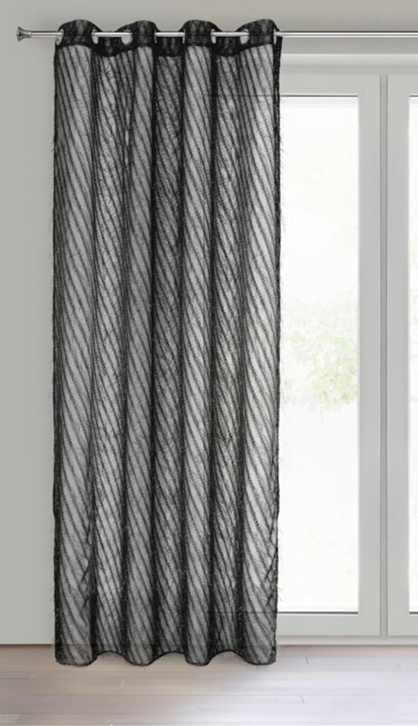 FÄRDIG GJORDAD LAURELGARDIN 140 X 250 CM SVART