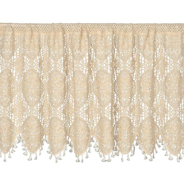 KLARGAVET MOLYGARDIN PÅ TAPE 150 X 60 CM LYS BEIGE