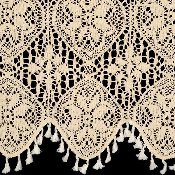 KLARGAVET MOLYGARDIN PÅ TAPE 150 X 60 CM LYS BEIGE