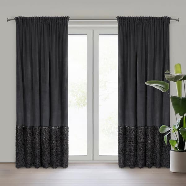 KLARGAVET GARDIN MARION 2 PÅ TAPE 140 X 270 CM SORT