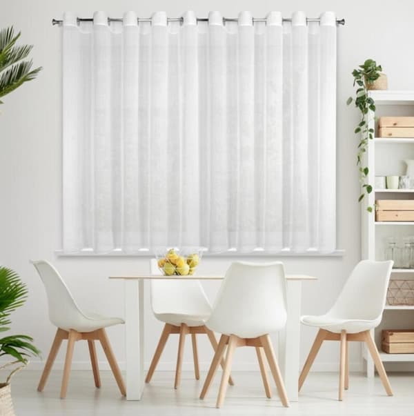 KLARGAVET GARDIN REBECCA 400 X 150 CM HVID
