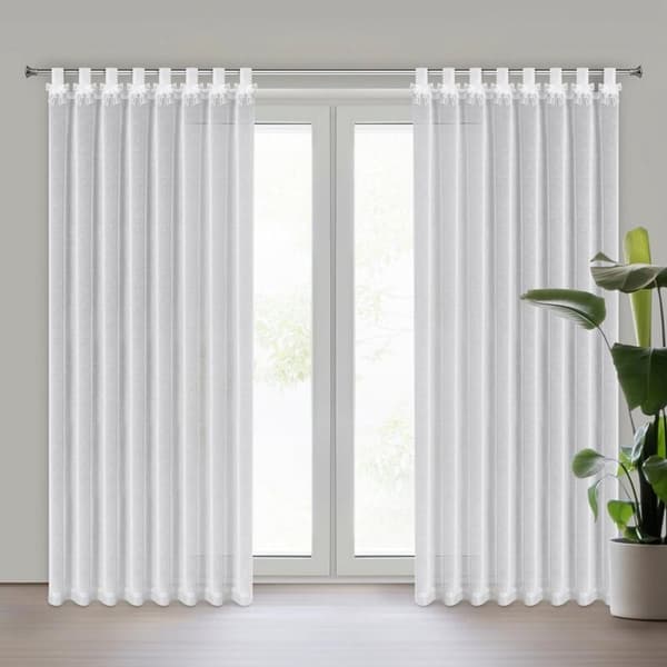 KLARGAVET ALEXANDRA GARDIN MED STROP 140 X 250 CM HVID
