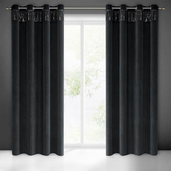 KLARGAVET JASPERGARDIN 140 X 250 CM SORT