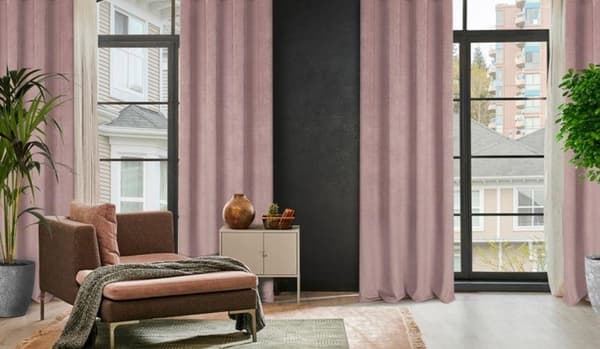 KLARGAVET GARDIN ELIZA 140 X 250 CM PULVER PINK
