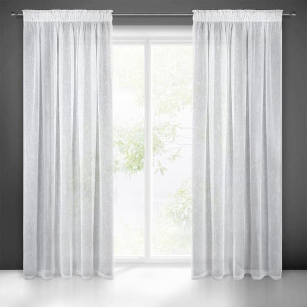 FÆRDIG IDA-GARDIN PÅ TAPE 140 X 250 CM HVID