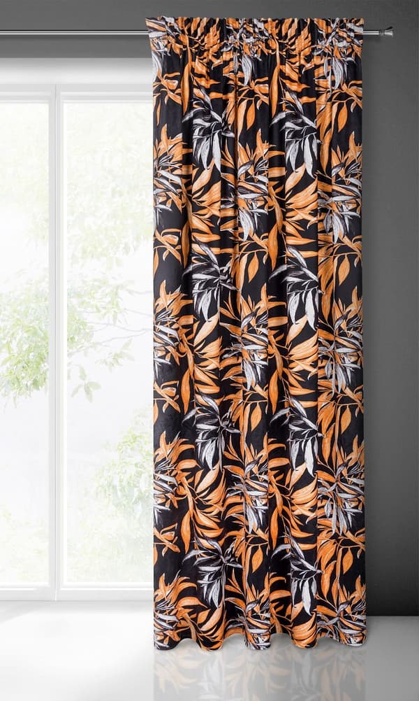 KLARGAVET ZOJA GARDIN PÅ TAPE 140 X 270 CM SORT