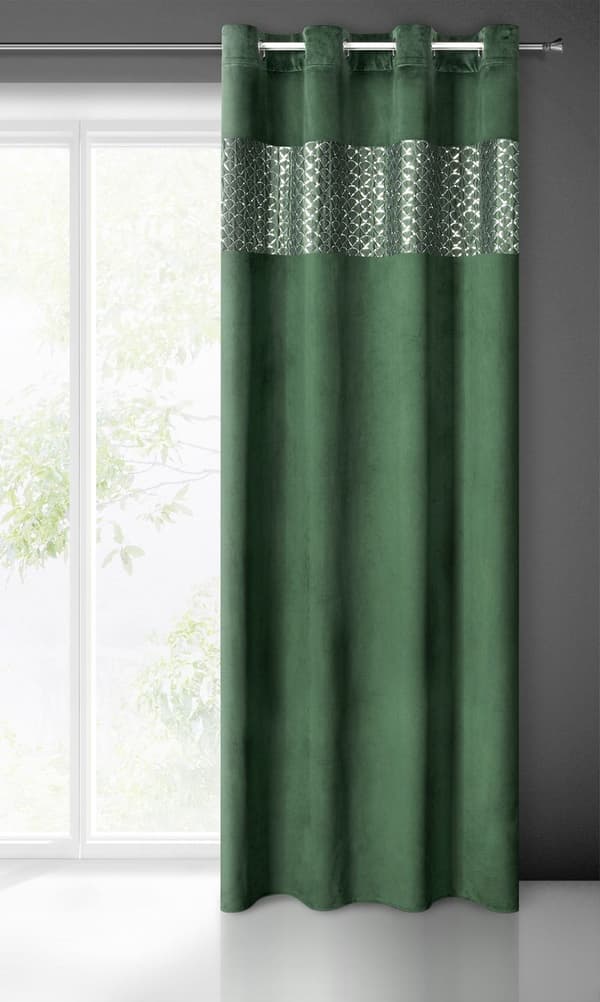 FÄRDIG GARDIN MARGOT 140 X 250 CM MÖRKGRÖN