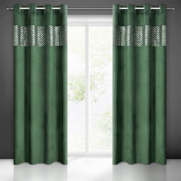 FÄRDIG GARDIN MARGOT 140 X 250 CM MÖRKGRÖN