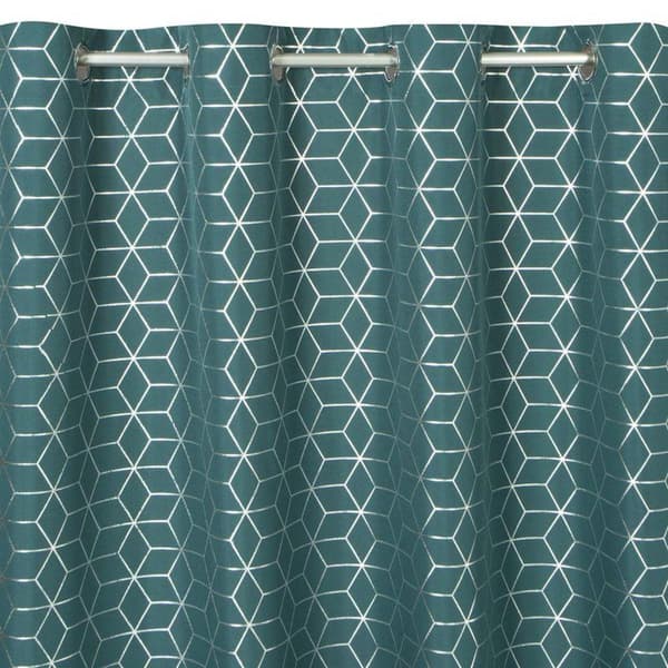 TERNING KLARGAVET GARDIN 140 X 250 CM MØRK TURKIS