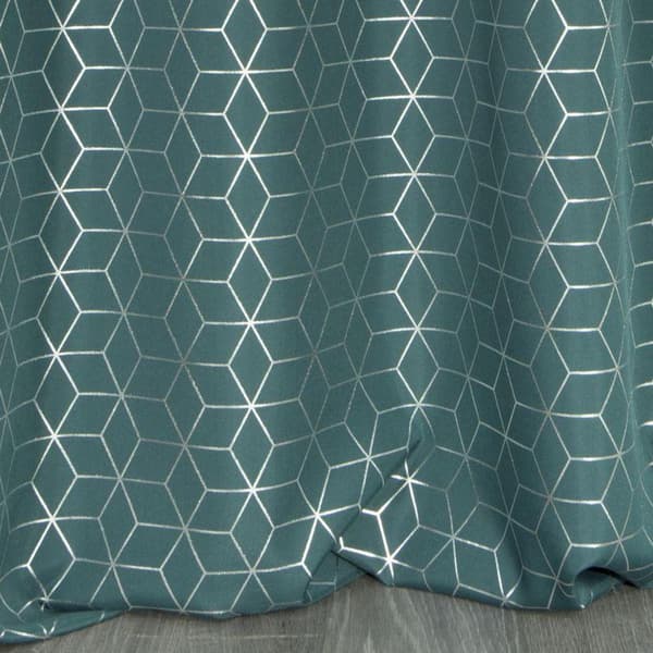 TERNING KLARGAVET GARDIN 140 X 250 CM MØRK TURKIS