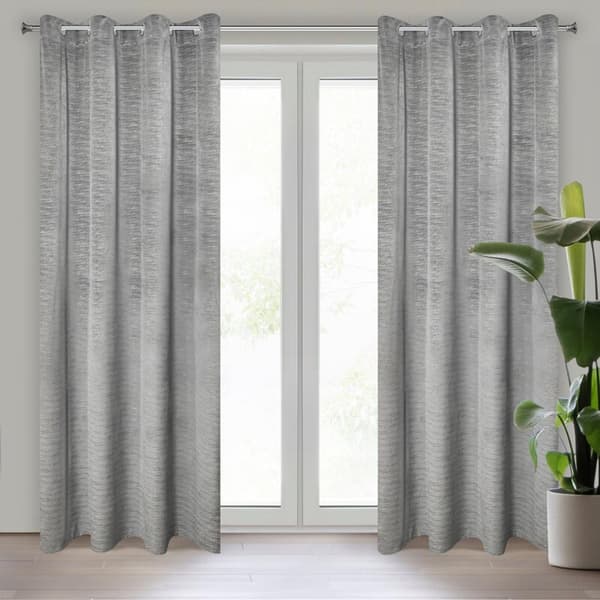 FÄRDIG GJORDAD GARDIN ALUVIA 140 X 250 CM STÅL