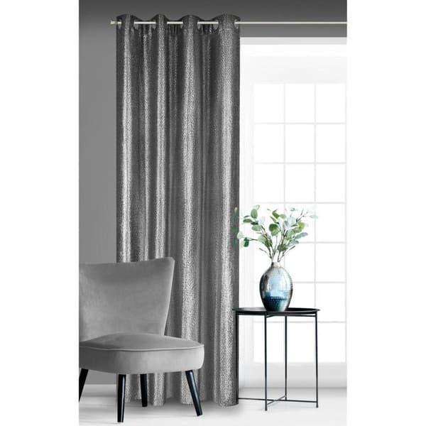 GLANSET FÆRDIG LAVET GARDIN 140 X 250 CM SORT