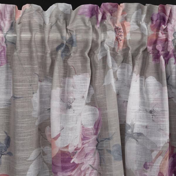 SHERRY KLARGÅRET GARDINER PÅ TAPE 140 X 300 CM SØLV