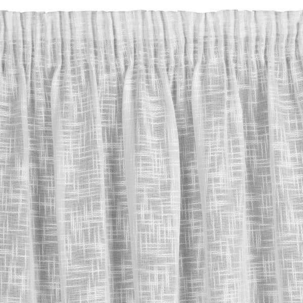 RUBI KLARGÅRET GARDIN PÅ TAPE 140 X 270 CM HVID