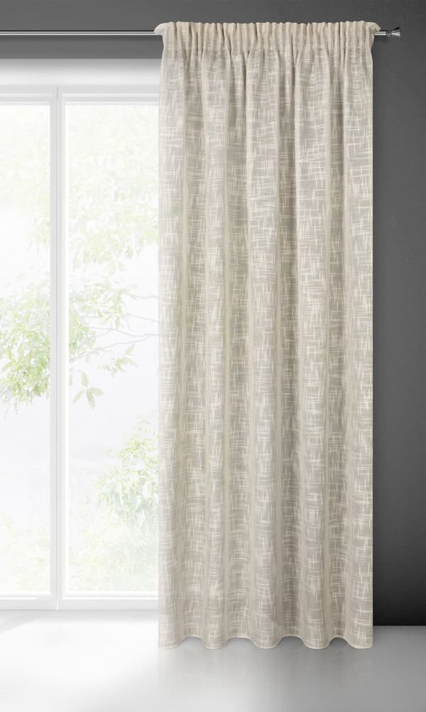 RUBI KLARGÅRET GARDIN PÅ TAPE 140 X 270 CM BEIGE