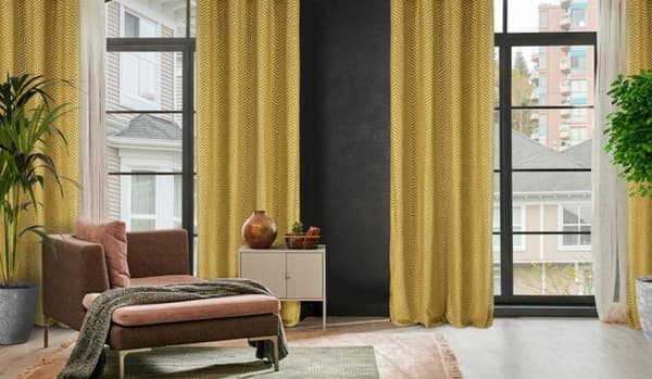 KLARGÅRET GARDIN INGA 140 X 250 CM GULD