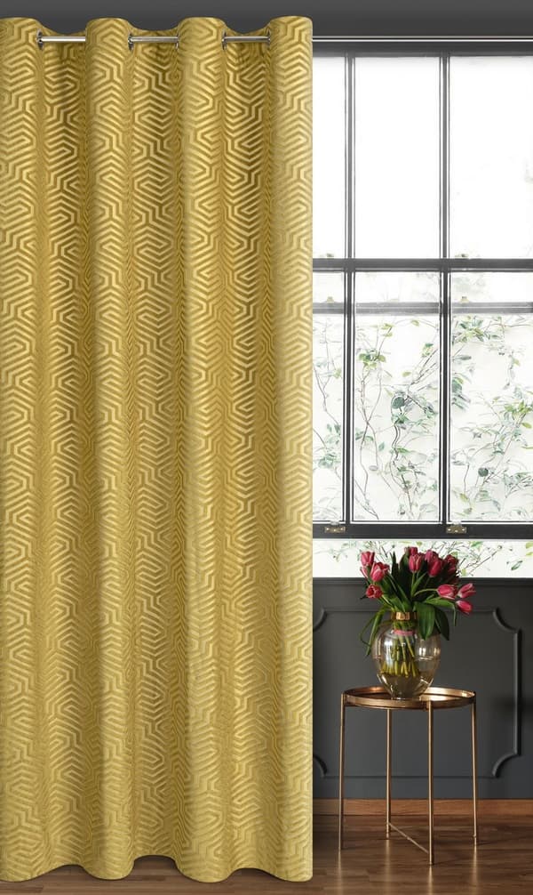 KLARGÅRET GARDIN INGA 140 X 250 CM GULD