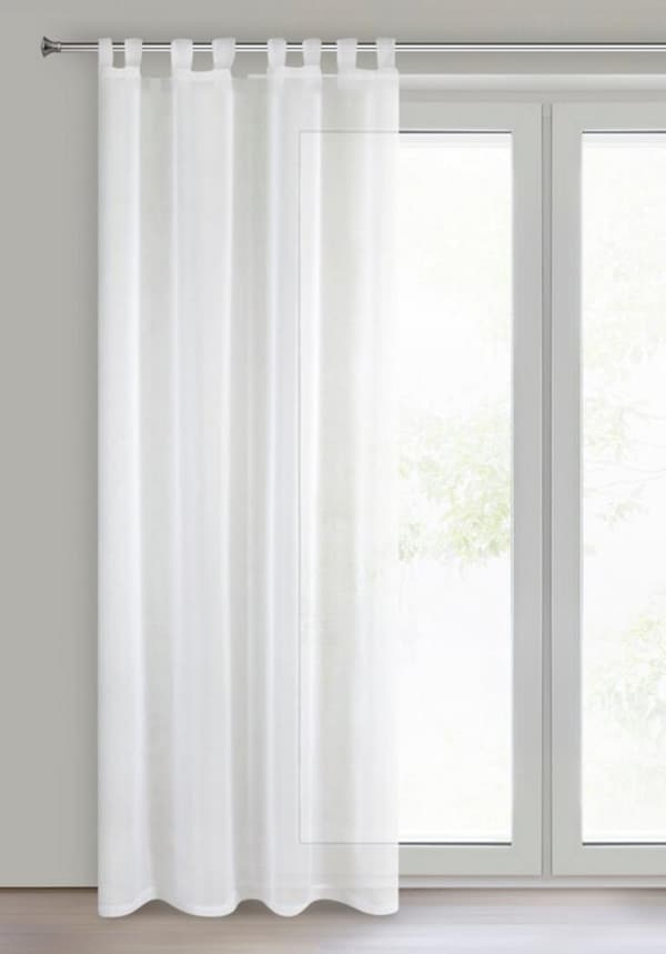 KLARGAVET GARDIN LUCY MED STROP 140 X 250 CM HVID