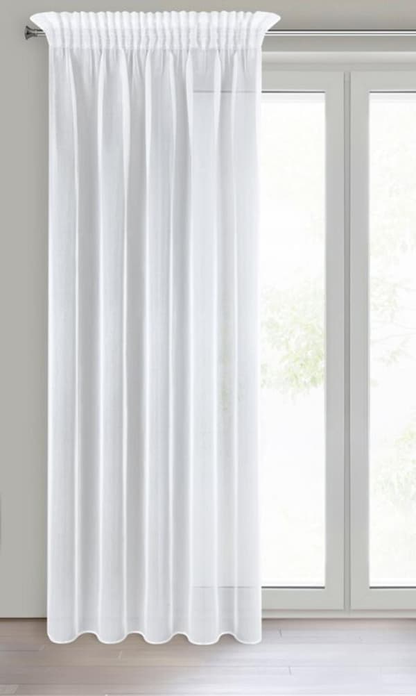 KLARGAVET GARDIN MIREA PÅ TAPE 140 X 270 CM HVID